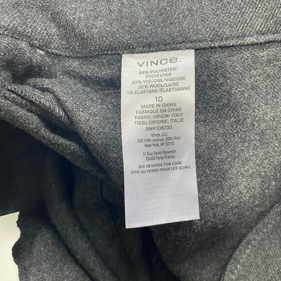 Vince Wide Leg Raver Flannel Cargo Utility Pants 10 Career‎ Relaxed Quiet Luxury - Picture 9 of 9